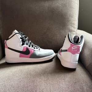 Nike Women's High-Top Sneakers - White, Pink, Gray